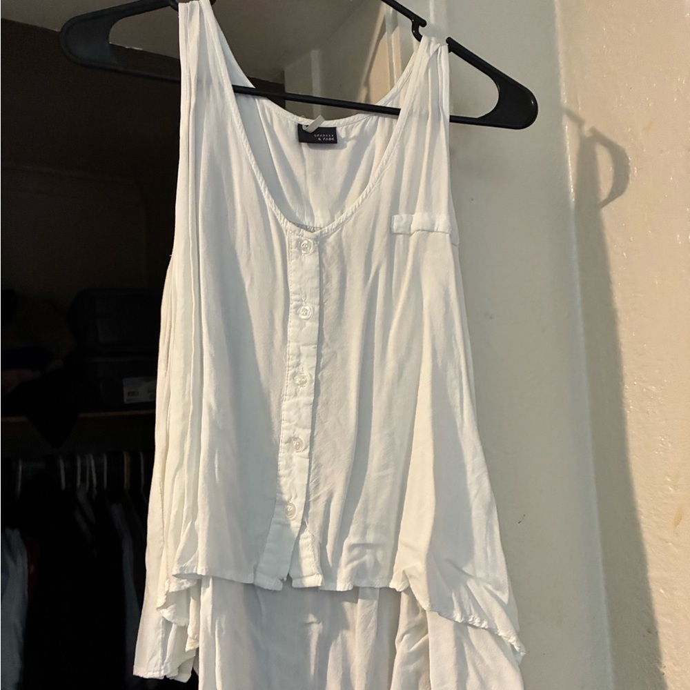 White Sleeveless Top